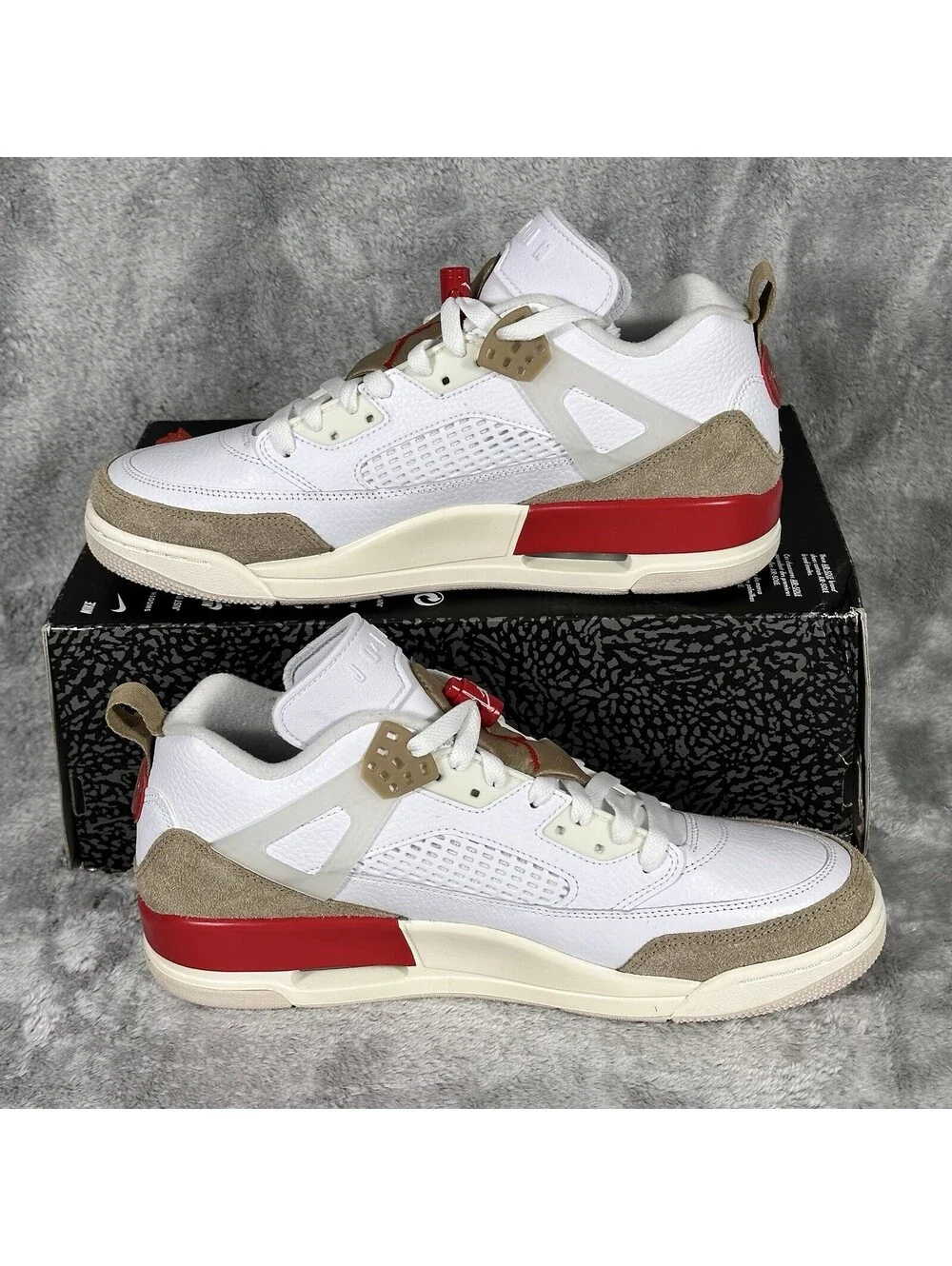 Nike Men’s Size 11 Jordan Spizike Low White Fire Red Desert Camo FQ1759-105